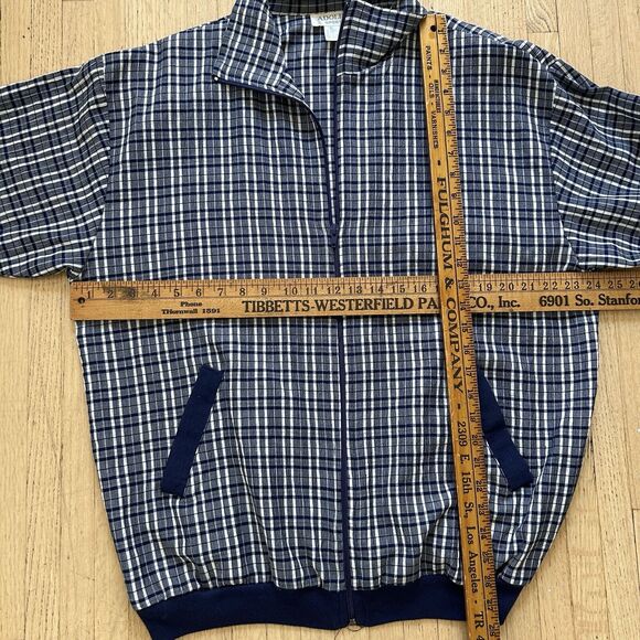 Vintage Adolfo Sport Jacket Lightweight Golf Plaid Women XL - Picture 7 of 8